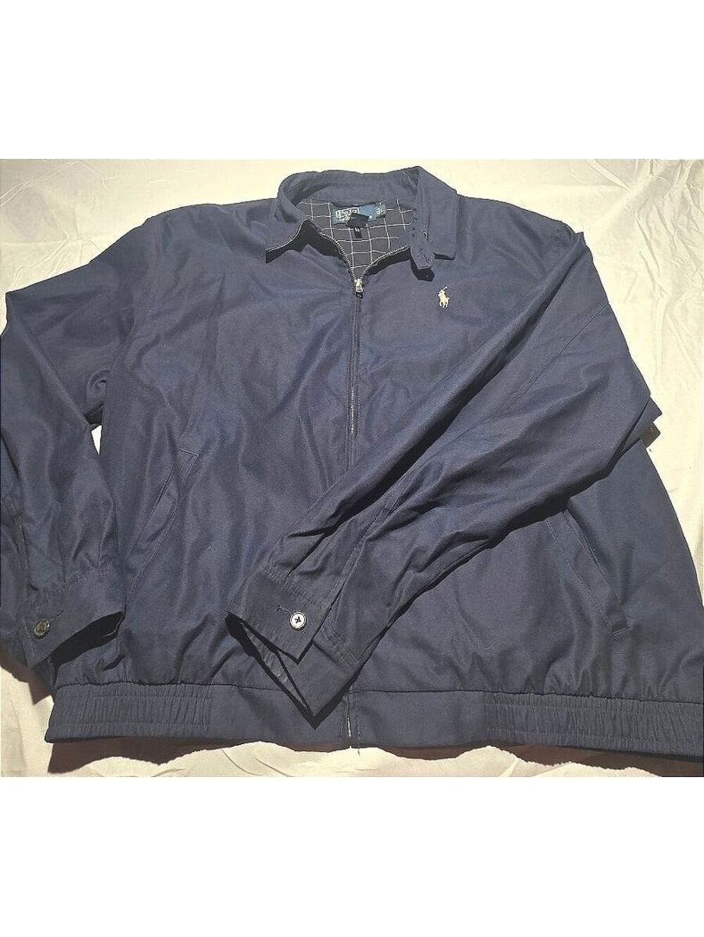 Classic Polo by Ralph Lauren Navy Blue Harrington Jacket - L